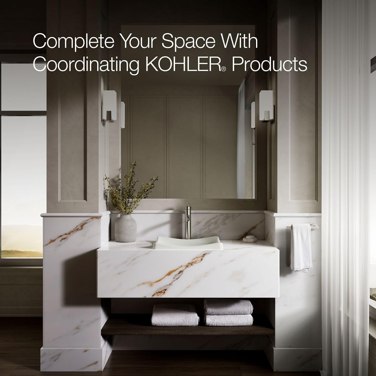 Kohler K-2833-NY DemiLav Rectangular AboveCounter Single Bowl Bathroom Sink Dune