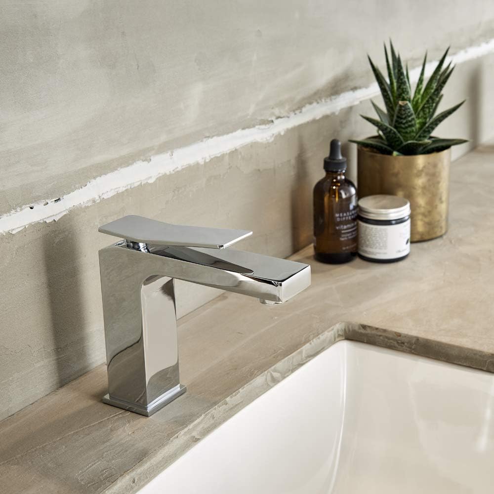 Gerber Avian Single Handle Bathroom Faucet with Metal Touch Down Drain, Chrome