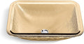 KOHLER K-28823-TG7 ARTIST EDITIONS Yepsen Collection Glass Undermount Bathroom Sink 17'' x 13''Rectangle Basin Trans Sandal Wood