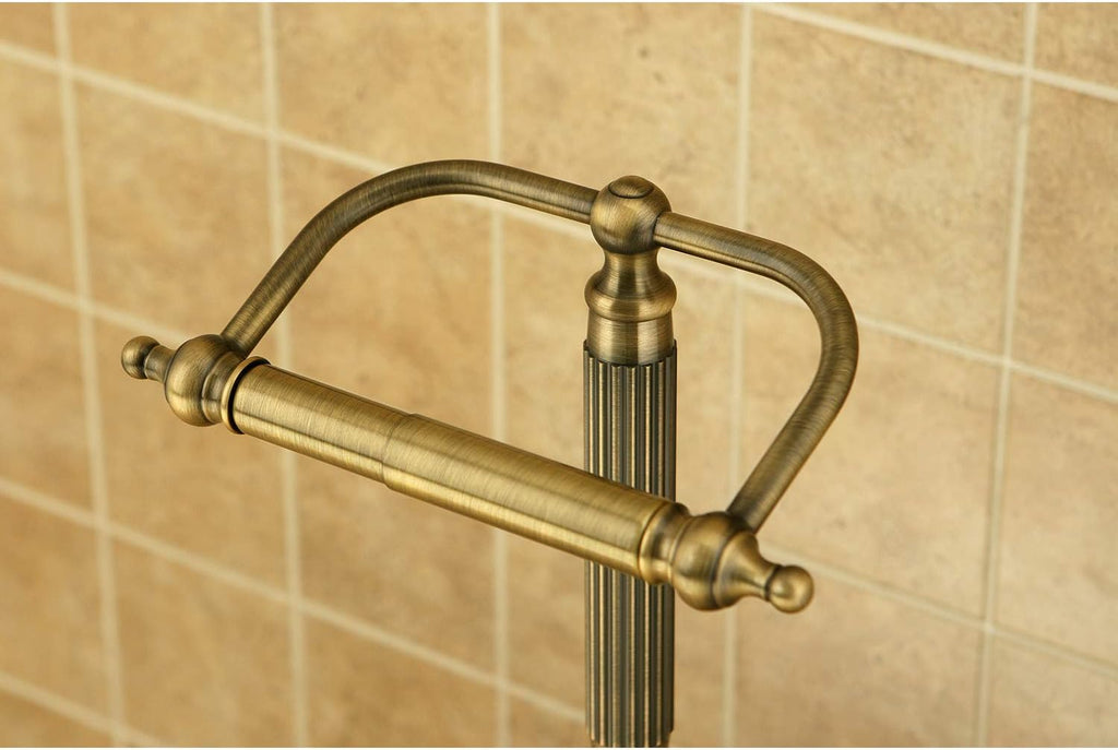 Kingston Brass CC2103 Georgian Pedestal Paper Holder, Antique Brass 21-1/2'