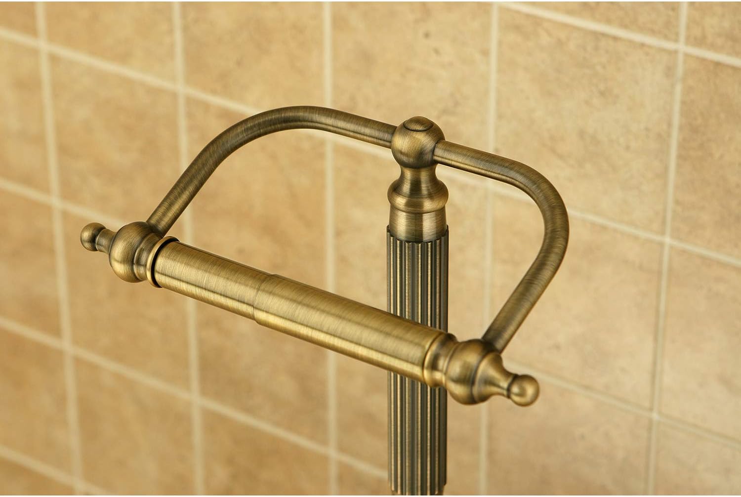Kingston Brass CC2103 Georgian Pedestal Paper Holder, Antique Brass 21-1/2'