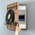 Modern Meter Box Cover with Shelf & Hooks, Wall Mounted Electrical Panel Cover, Flip-Up Meter Switch Box Decoration, for Home Office Bedroom(60 * 70cm/23.6 * 27.5in)