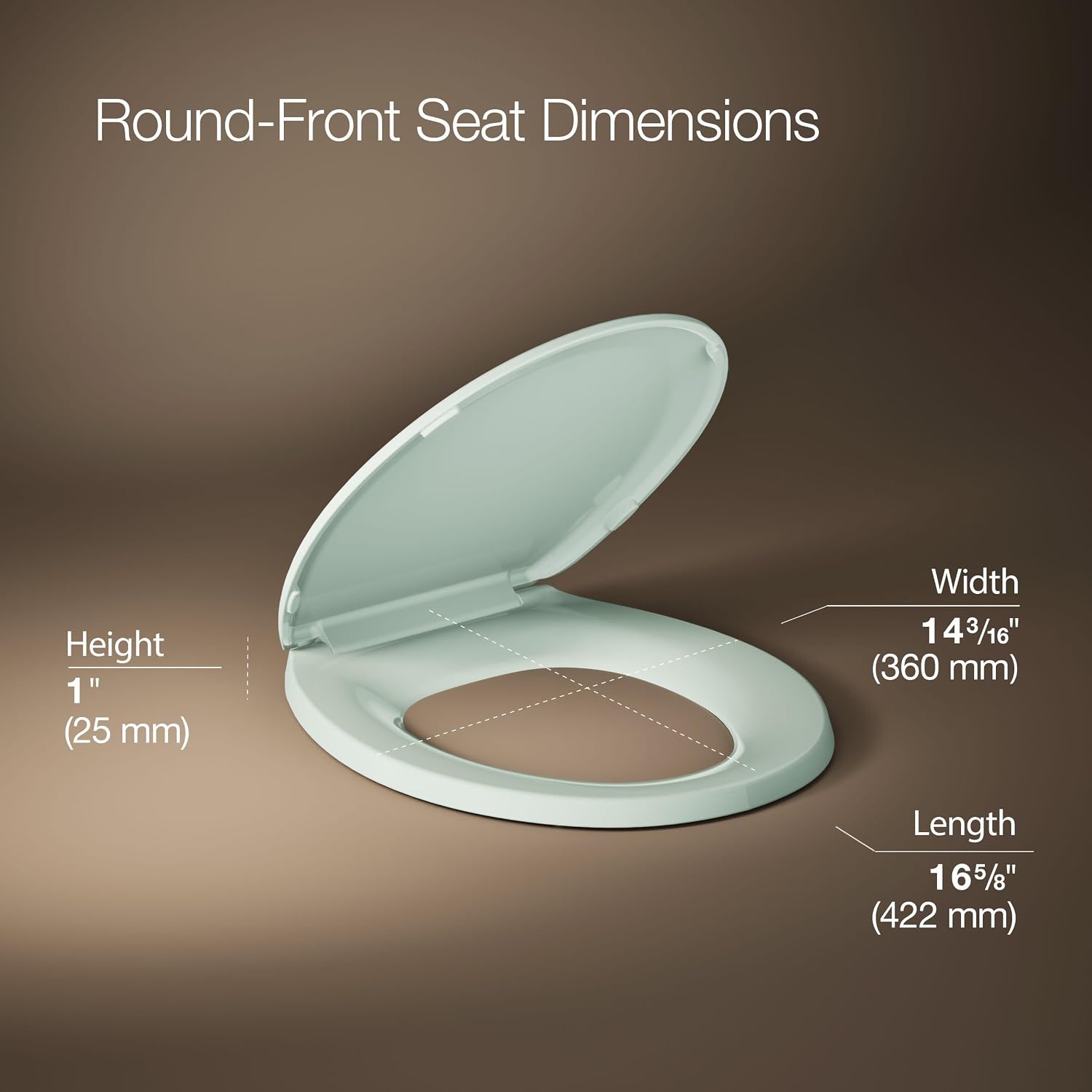 Kohler K-4662 Lustra Q2 Round Closed-Front Toilet Seat with Quick-Release and Qu, Seafoam Green