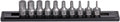 GripEdge |10-PC RPT 1/4'' Drive Low Profile Metric Hex Dual Action Driver Set| Includes sizes - 2mm, 2.5mm, 3mm, 4mm, 5mm, 6mm, 7mm, 8mm, 9mm & 10mm | Includes Premium Aluminium Rail |