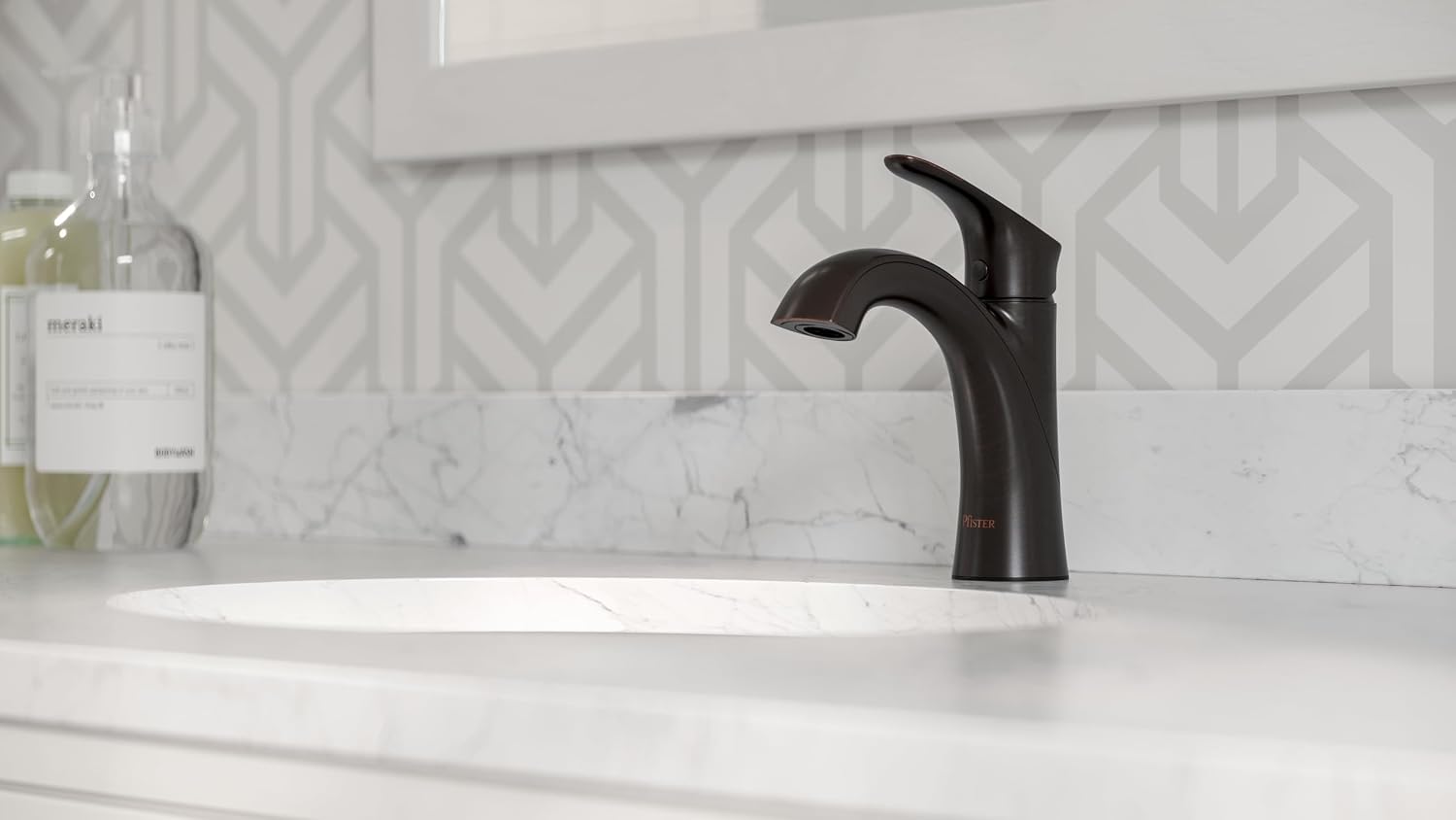 Pfister Weller Single Handle Bathroom Sink Faucet with Single Hole or 3-Hole Mount, Tuscan Bronze Finish, Push & Seal Drain, Water-Efficient WaterSense Certified, LG42WR0Y