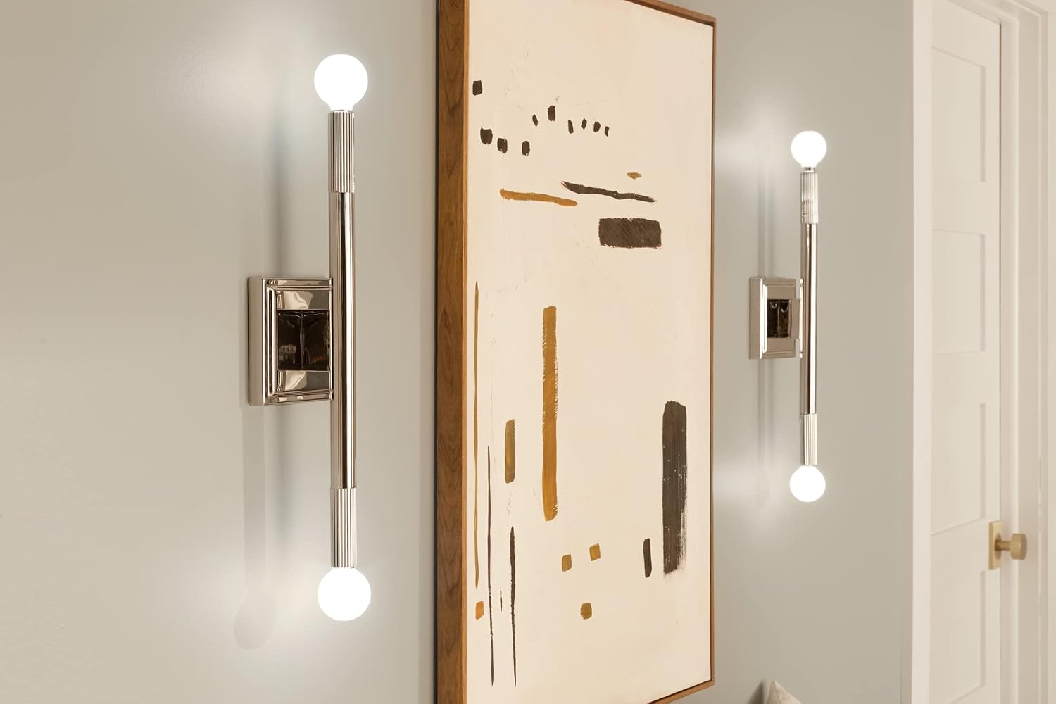 Kichler Odensa 17 Inch 2 Light Wall Sconce in Polished Nickel