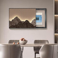 Wall Mounted Electrical Panel Cover, Breaker Box Cover Decorative, Hide Paintings Wall Art with Frame, Crystal Porcelain for Living Room and Office(Brown 1,60 * 50cm/23.6 * 19.7in)