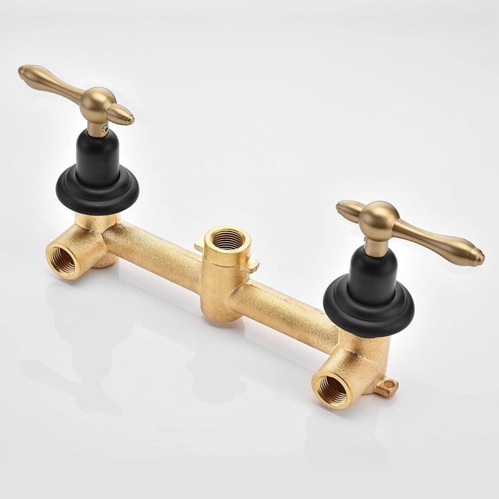 sumerain Wall Mount Bathtub Faucet Matte Black Tub Filler Vintage Style Tub Faucet
