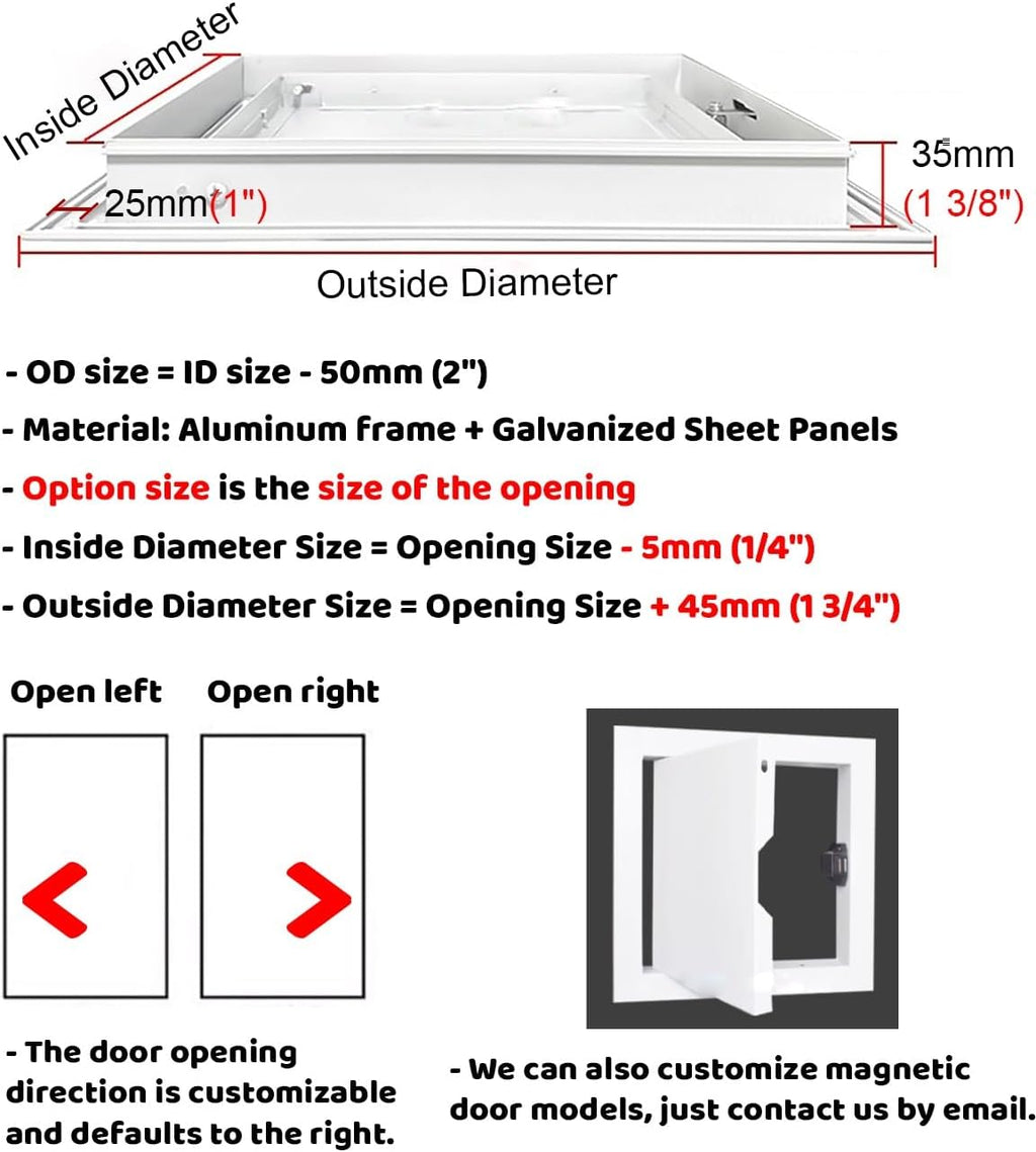 Shower Valve Access Panel with Lock & Door - Decorative Electrical Box Cover, 32.4'x32.4' - Easy Installation for Utility Inspection in Bathroom