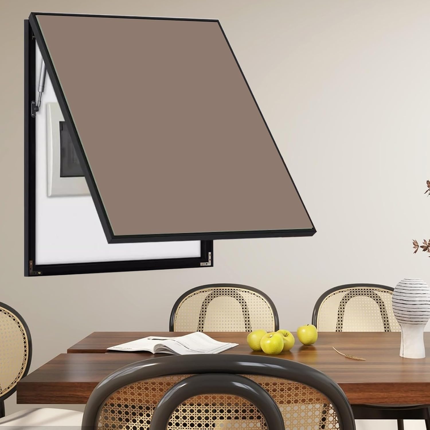 Double Door Breaker Box Cover - Detachable Electrical Panel Plate for Laundry/Kids Room, Indoor Gas Meter Box, Light Grey, 45x35cm (17.7x13.8in)