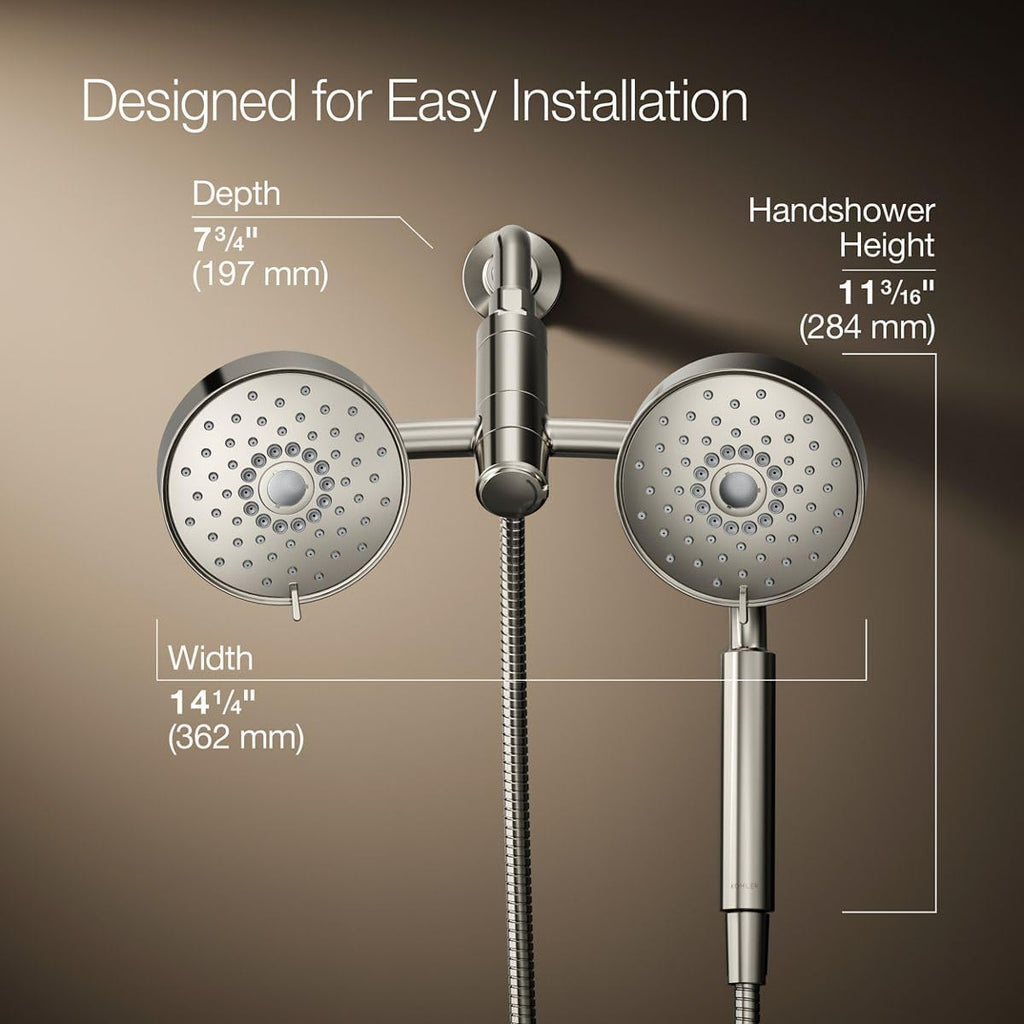 Kohler Purist® Showerhead 2-In-1 Combo 1.75 GPM, Brass, Vibrant Polished Nickel