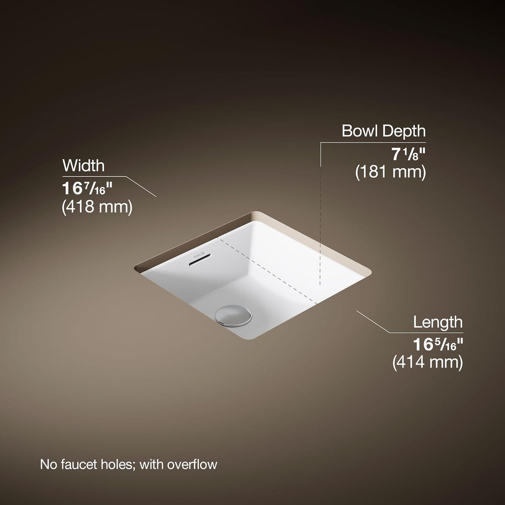 Kohler Brazn Square Undermount Bathroom Sink