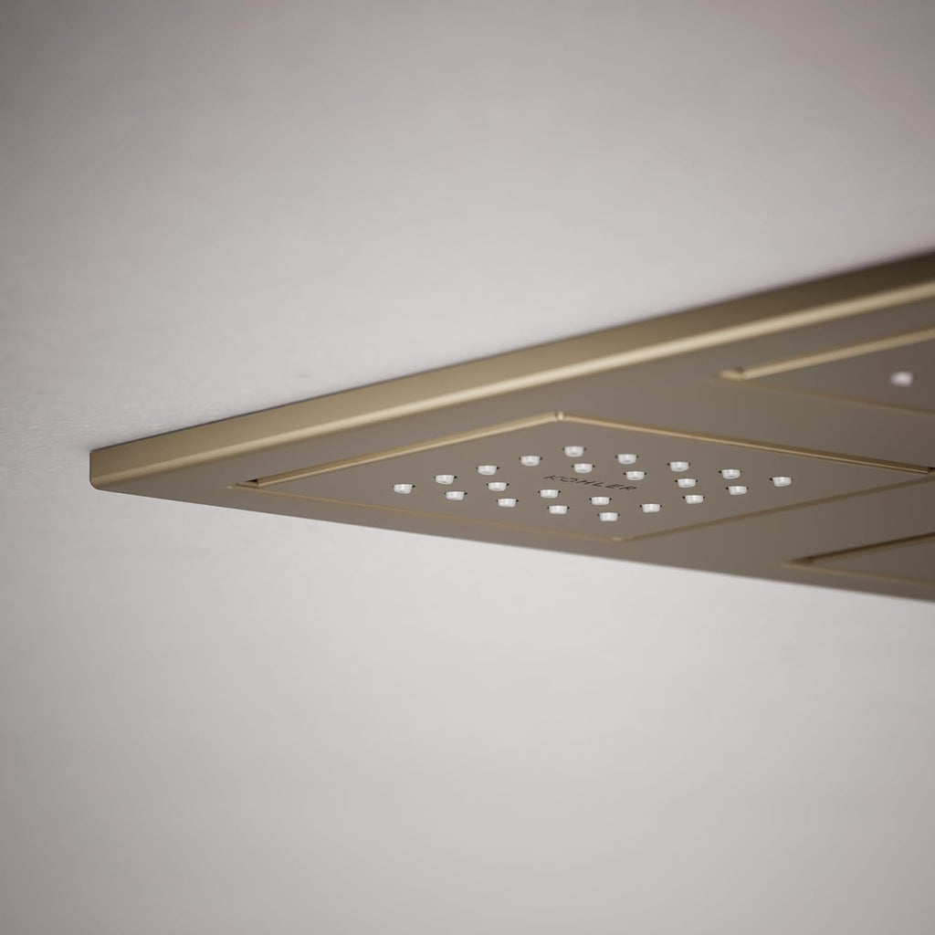 Kohler 98740-BV WaterTile® Rain Overhead shower panel with four 22-nozzle sprayheads, Vibrant Brushed Bronze