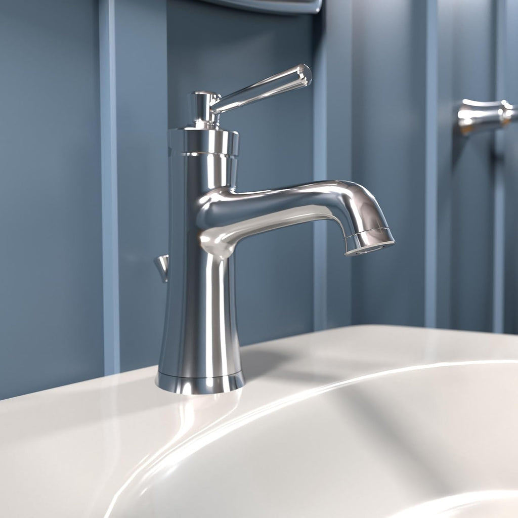 hansgrohe Joleena Transitional 1-Handle 1 8-inch Tall Bathroom Sink Faucet in Chrome, 04773000
