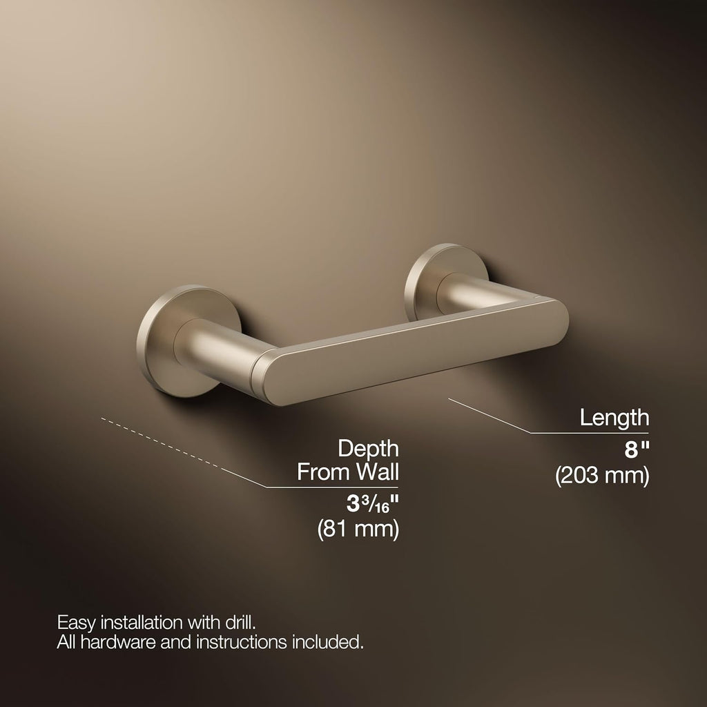 Kohler K73147-BV Composed Wall Mounted Pivoting Toilet Paper Holder Vibrant Brushed Bronze
