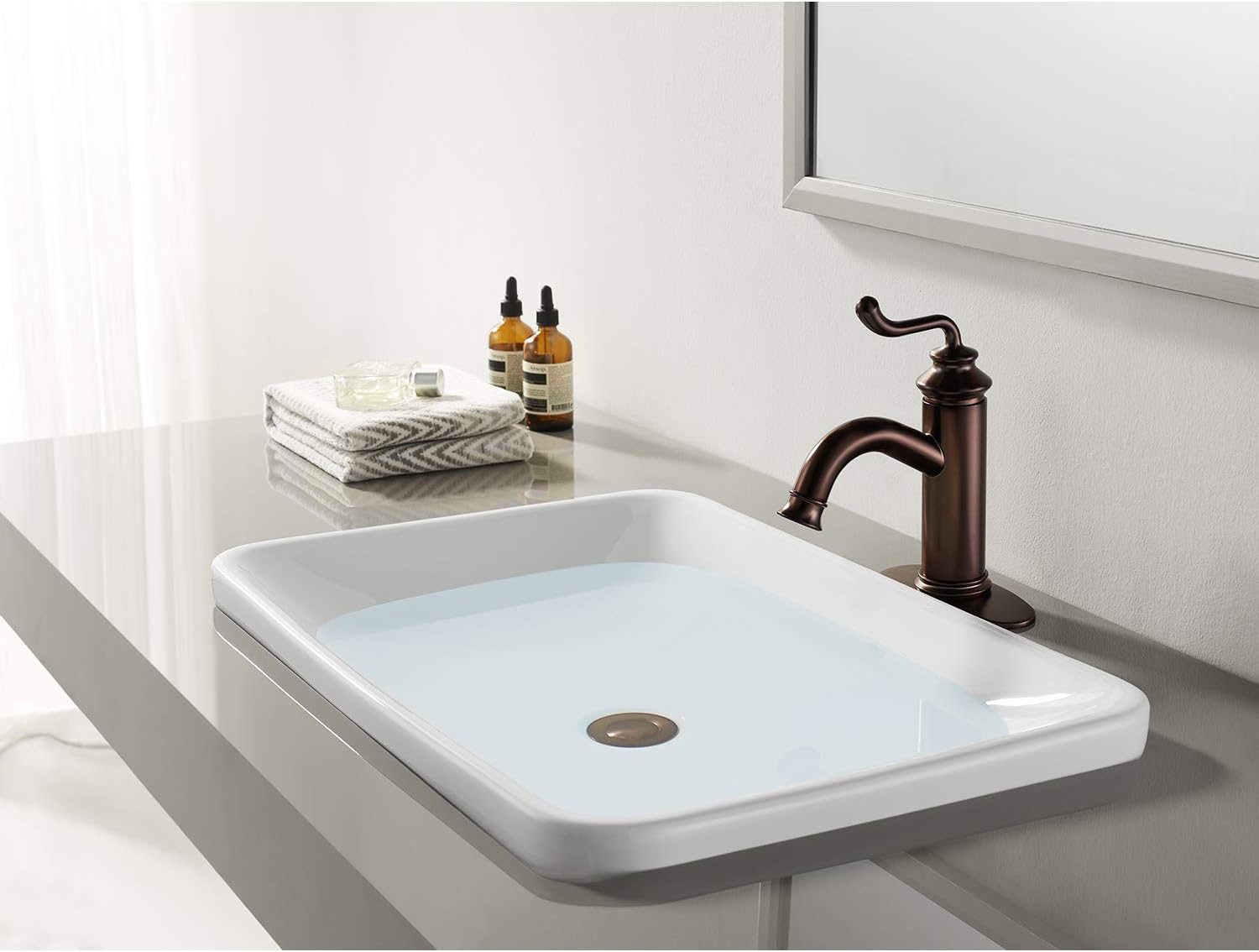 Fauceture LS5415RL Royale Single-Handle Bathroom Faucet with Push Pop-Up, Oil Rubbed Bronze