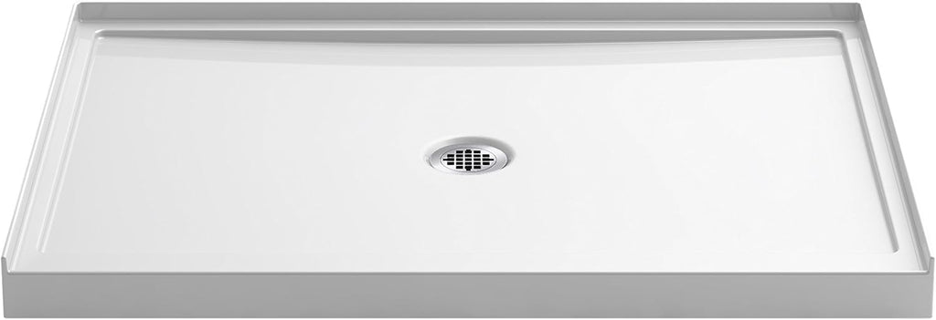 KOHLER K-8644-0 Rely single-threshold shower base with center drain, 36' x 34', White