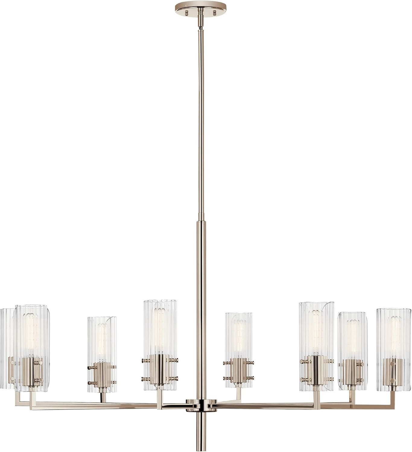 Velestino 40.25' 8 Light Chandelier in Polished Nickel, for Foyer, Dining Room, Living Room, Bedroom, (23.25' x 40.25') 52680PN
