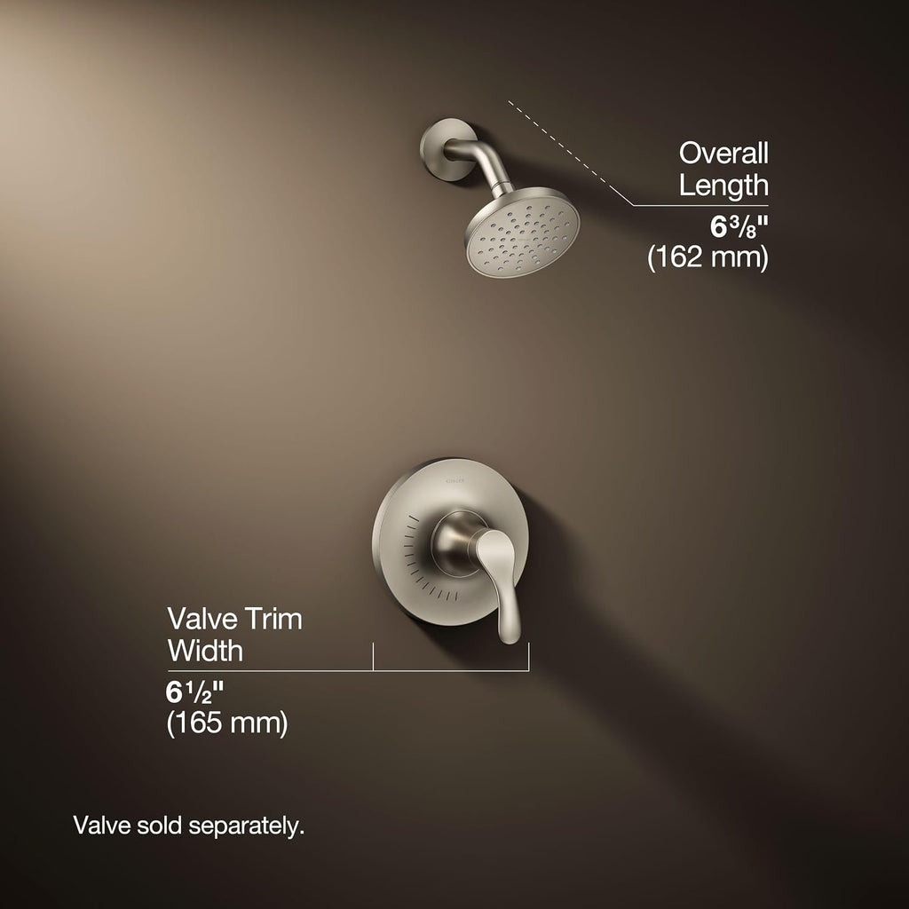 Kohler TS27392-4G-BN SIMPLICE Rite-Temp Pressure-Balancing 1.75 GPM Shower Faucet Trim Set, Vibrant Brushed Nickel