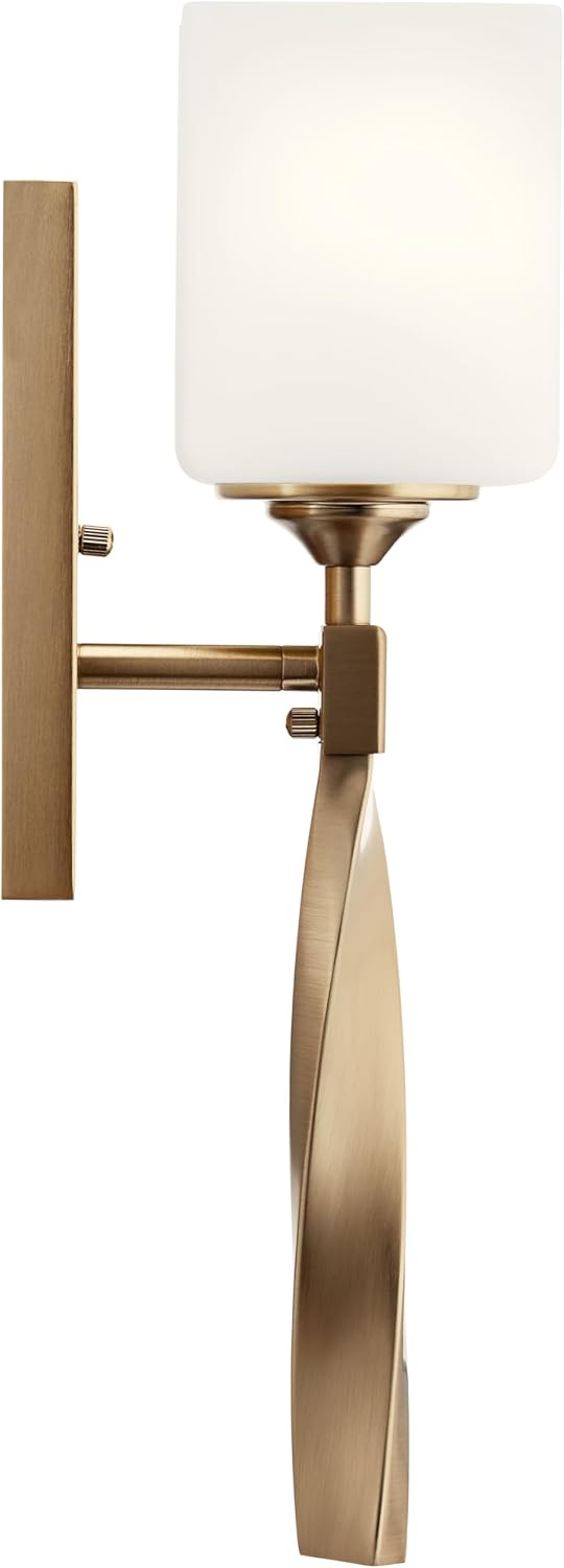 Kichler Marette Light Sconce, 5 inch 1 Light Sconce in Champagne Bronze, (16.25' H x 5.75' D x 5' W), 55000CPZ