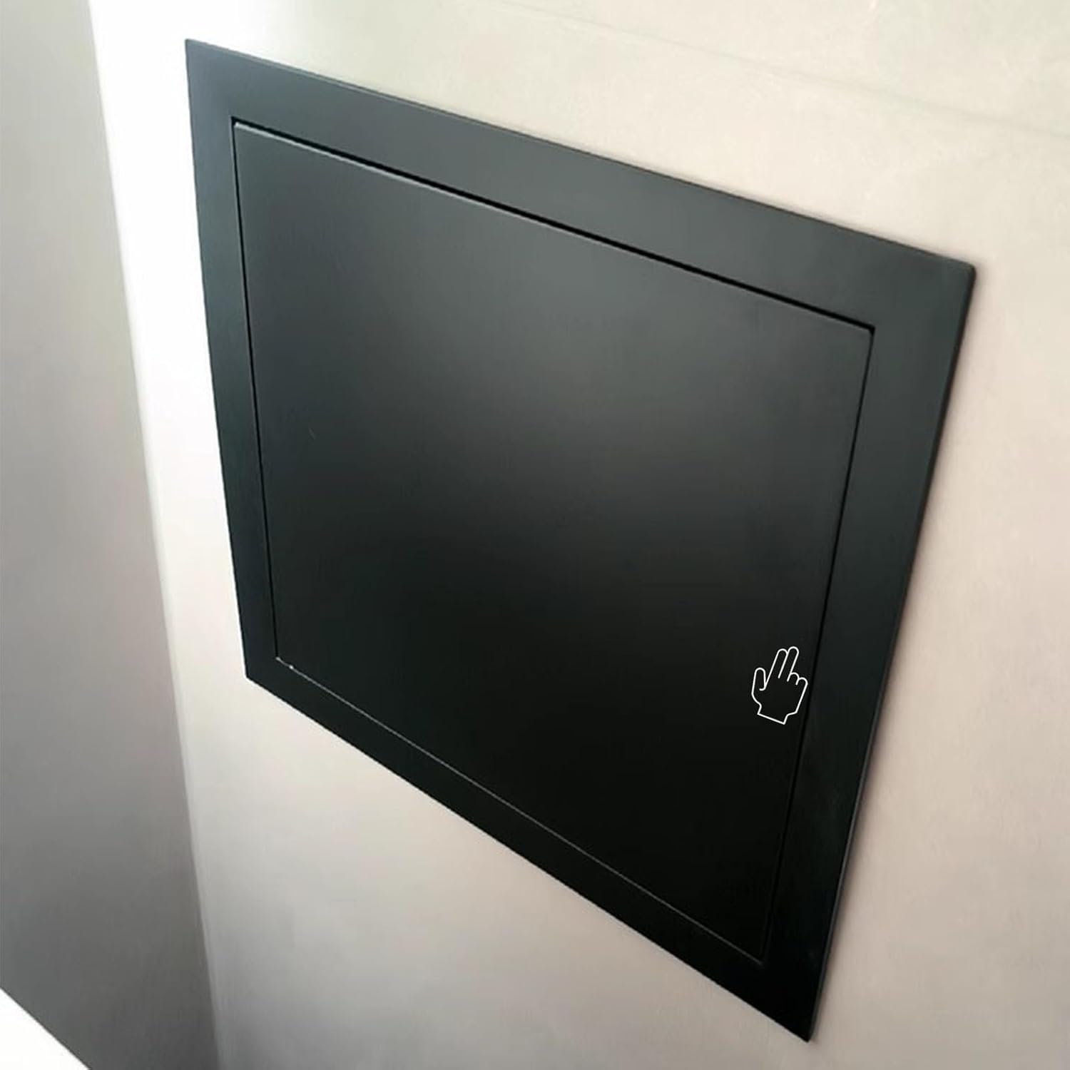 Drywall Ceiling Attic Door Cover, Electrical Panel Closet Access Door Black, Bathroom Kitchen Cords Hole Box Inspection Hatch, Plumbing Service Plate(45x45cm/17.7x17.7in)