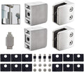 Glass Clamp - 40PCS,for 1/3 '-1/2 '（8mm-12mm） Tempered Glass, Stainless Steel 304 Flat Back Square Casting Polished for Indoor/Outdoor Balustrade, Stair Handrail (LIUCHONGYANG99)
