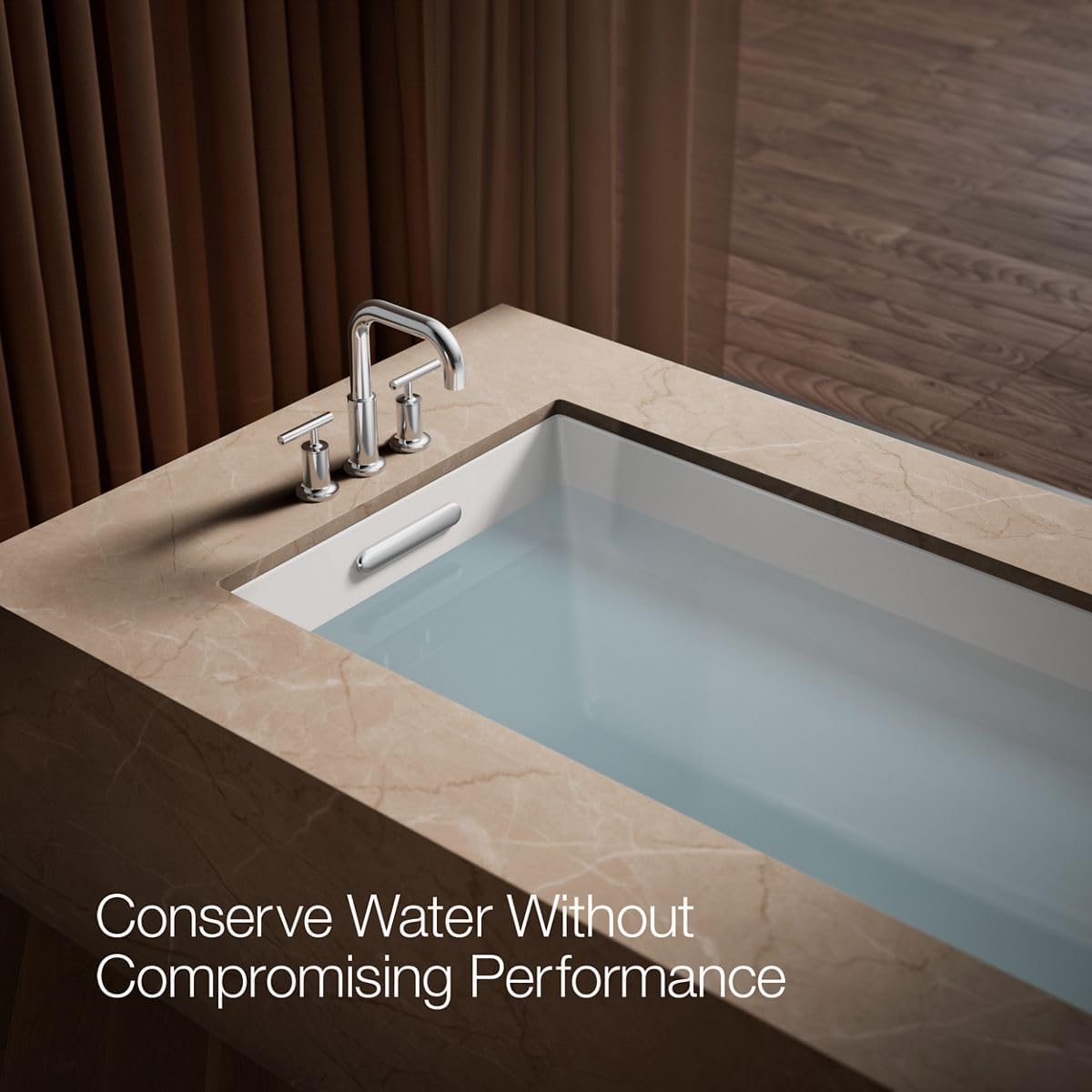 Kohler T14428-4-CP Purist Deck-Mount High-Flow Bath Faucet Trim with Lever Handles, Valve Not Included, Polished Chrome