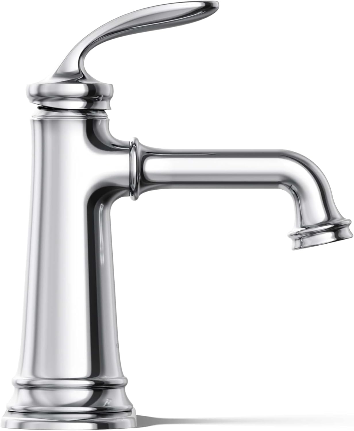 KOHLER 27379-4K-CP Bellera Single Handle Bathroom Faucet with Pop-Up Drain Assembly, One Hole Bathroom Sink Faucet, 1.0 gpm, Polished Chrome