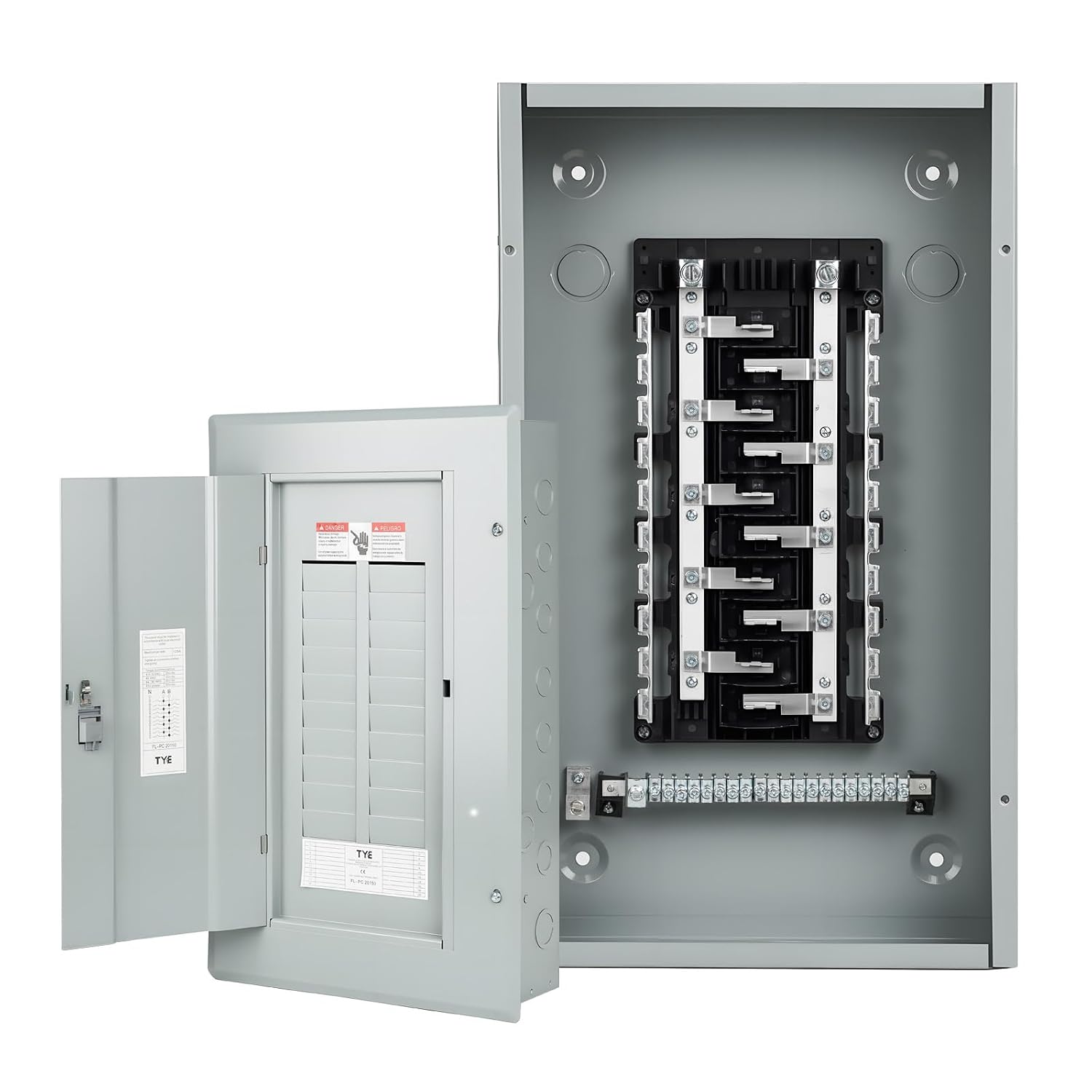 THQL Circuit Breaker Panels,20-Space, 125A Circuit Breaker Distribution Box, 120V/240V Circuit Breaker Electrical Enclosure,Indoor Main Lug Load Center