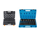 VEVOR 1/2' Drive Impact Socket Set & Impact Socket Set 1/2 Inches 19 Piece