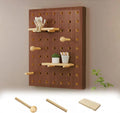 Electrical Panel Cover Electric Panel Cover with Shelf & Hook, Multifunctional Circuit Breaker Box Cover Decorative, Distribution Box Lid for Entrance Corridor(Brown,40 x 50 cm (15 3/4' x 19 3/4'))