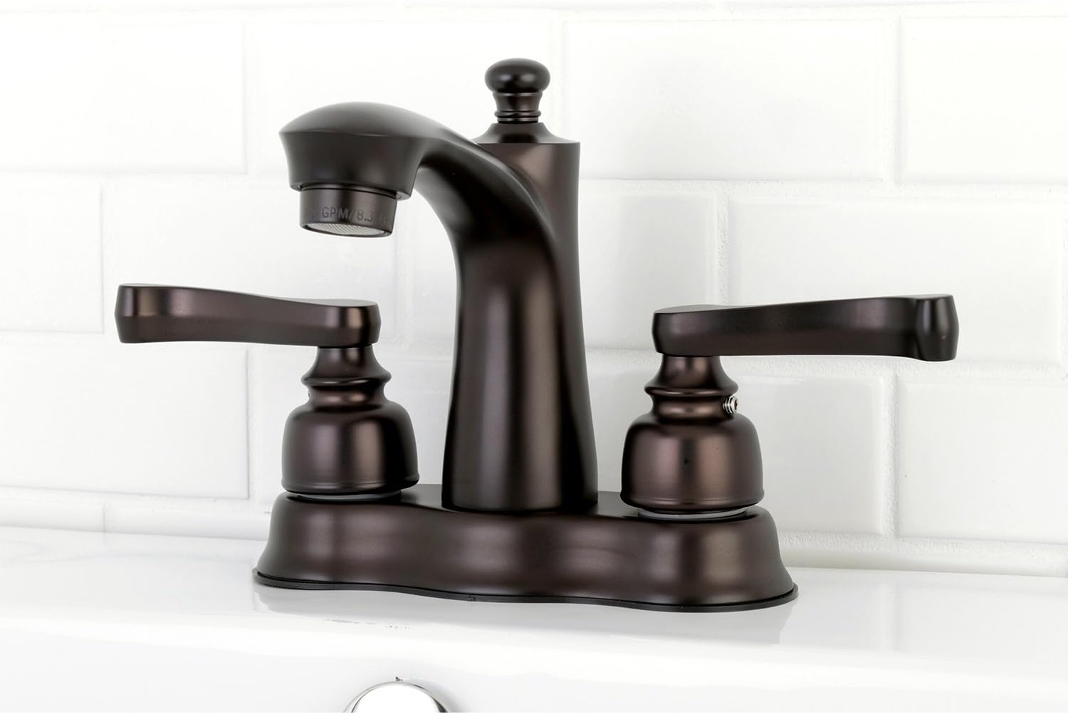 Kingston Brass FB7615FL 4 in. Centerset Bathroom Faucet, Oil Rubbed Bronze