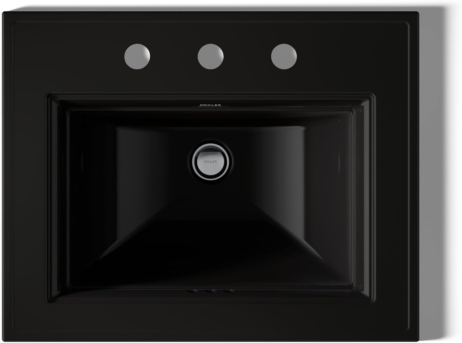 Kohler 2337-8-58 Memoirs® Stately 22-3/4' rectangular drop-in bathroom sink, Thunder Grey