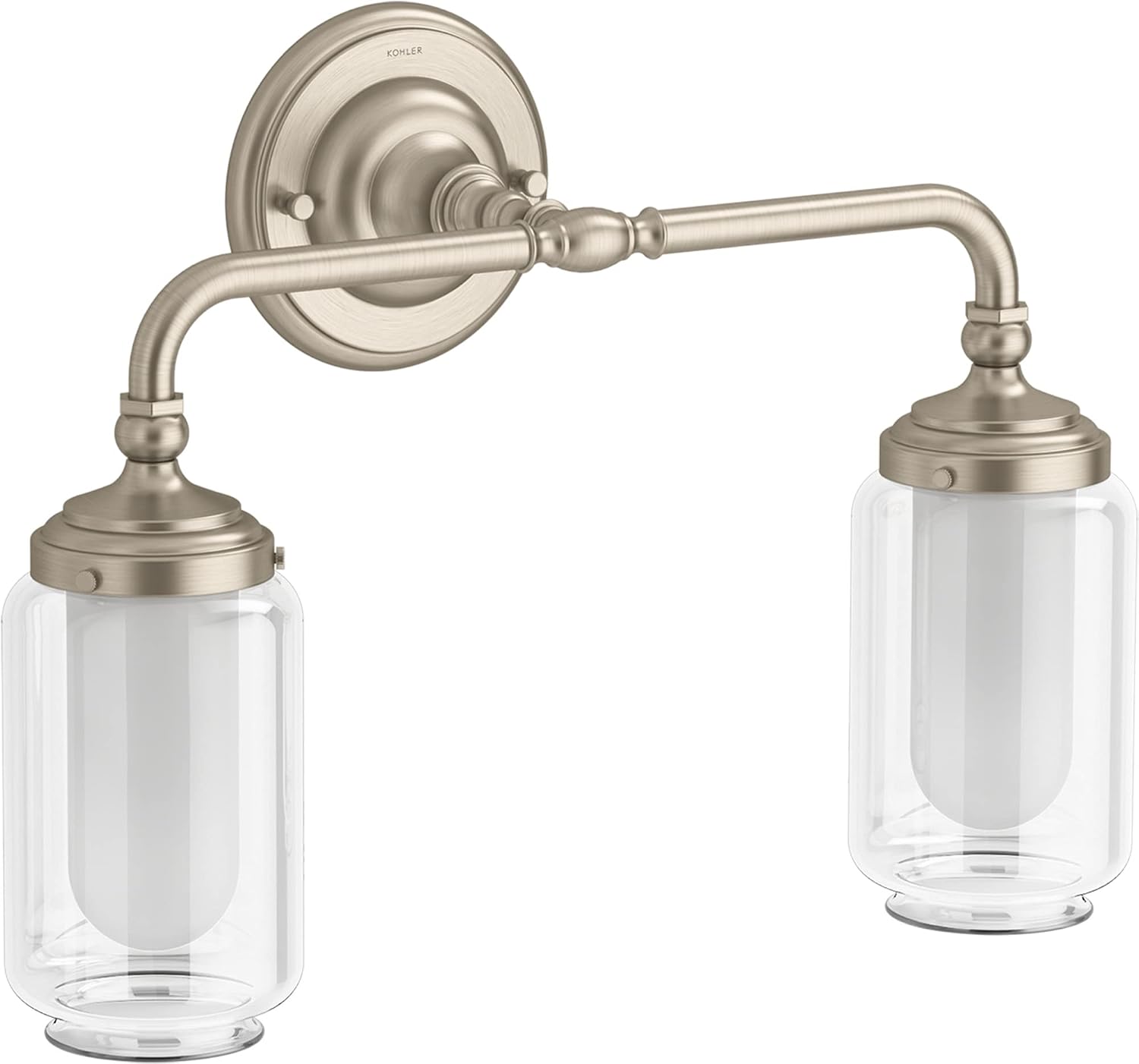 Kohler 72582-BVL Artifacts Bathroom Vanity Fixture, Wall Sconce Lighting, Downlight Only, UL Listed, 2, Vibrant Brushed Bronze