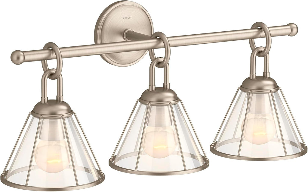 Kohler Lighting 27743-SC03 Terret 3 Light 24' Wide Bathroom Vanity Light - Vibrant Brushed Bronze