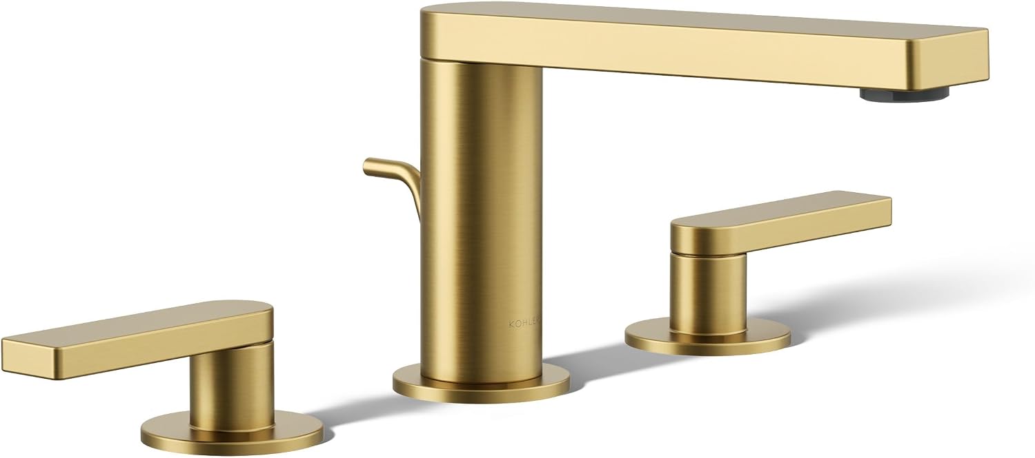 Kohler 73060-4-2MB Composed® Widespread Bathroom Sink Faucet with Lever Handles, 1.2 gpm, Vibrant Brushed Moderne Brass
