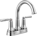Delta Faucet Saylor Centerset Bathroom Faucet Chrome, Chrome Bathroom Faucet for Bathroom Sink, Bathroom Sink Faucet, Diamond Seal Technology, Metal Drain Assembly, Chrome 2535-MPU-DST