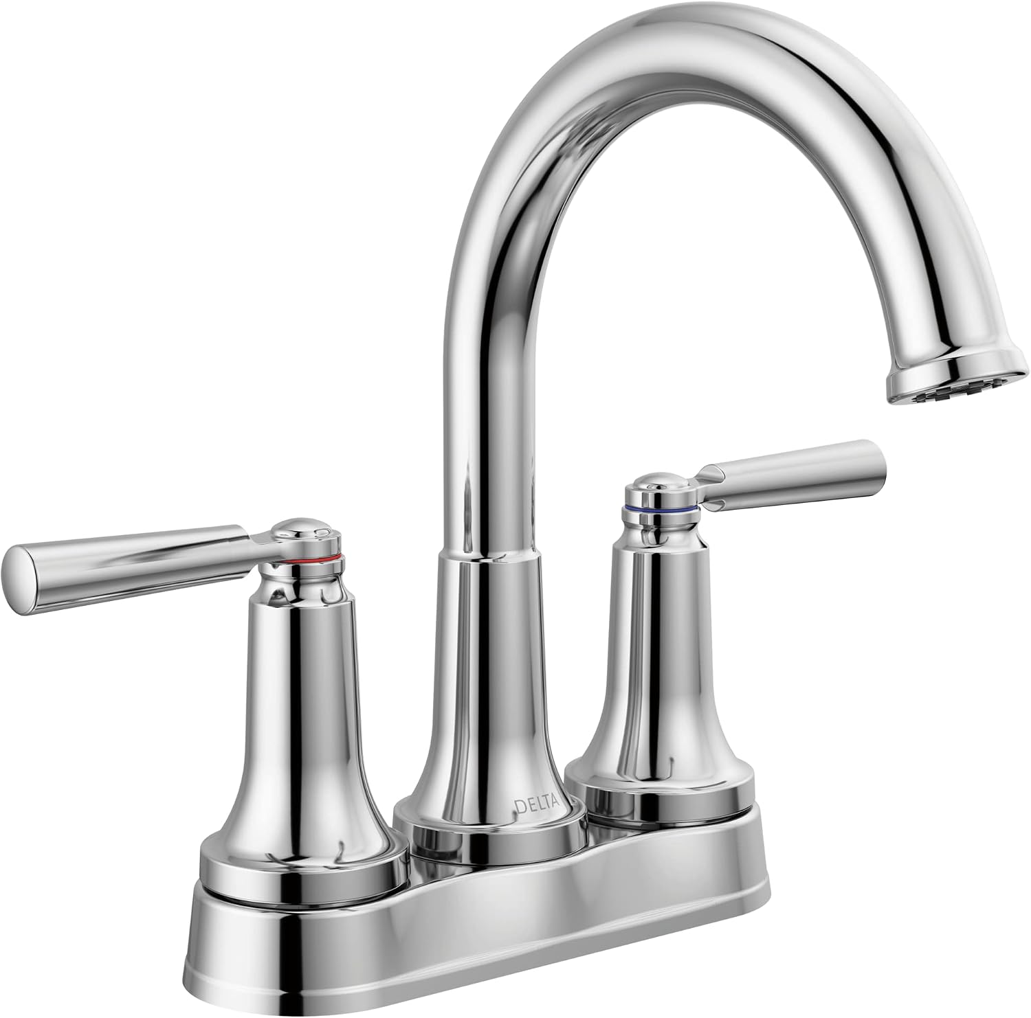 Delta Faucet Saylor Centerset Bathroom Faucet Chrome, Chrome Bathroom Faucet for Bathroom Sink, Bathroom Sink Faucet, Diamond Seal Technology, Metal Drain Assembly, Chrome 2535-MPU-DST