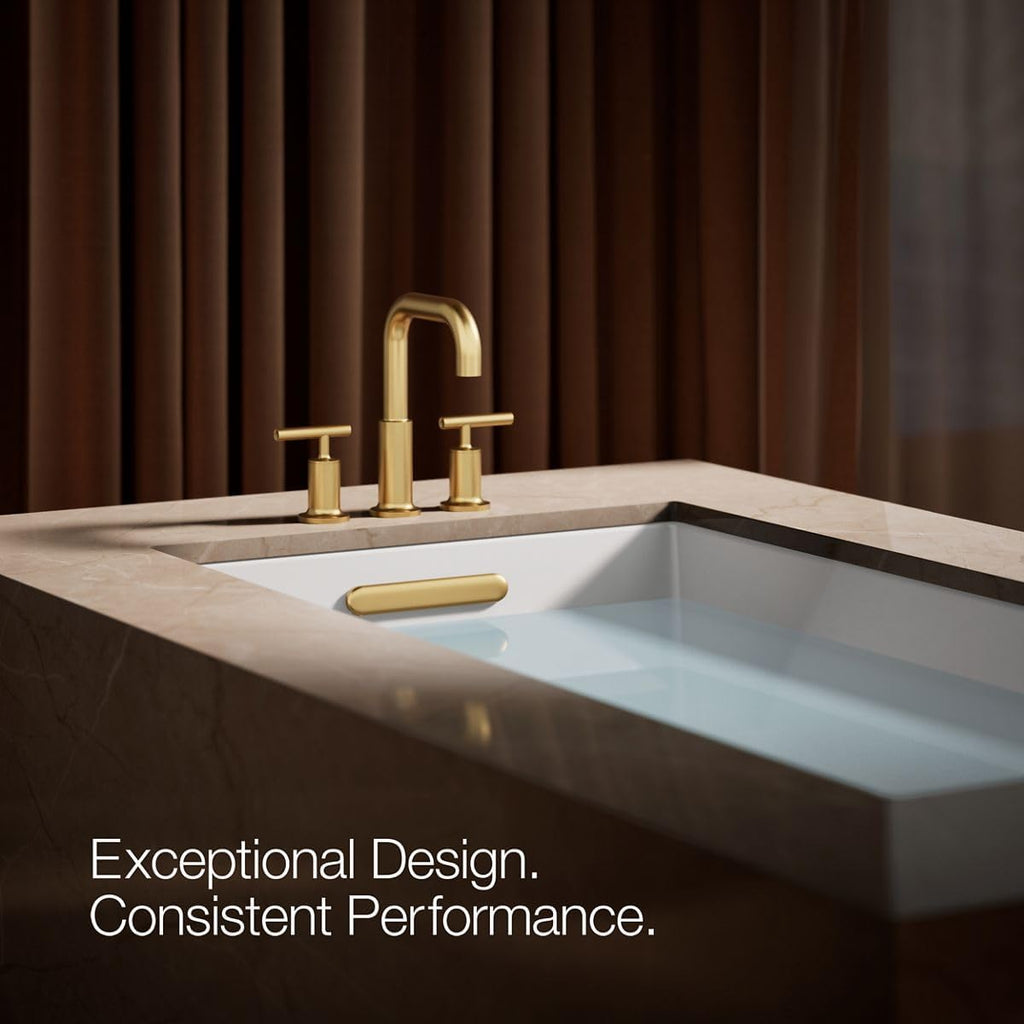 Kohler T14428-4-2MB Purist Deck-Mount High-Flow Bath Faucet Trim with Lever Handles, Valve Not Included, Vibrant Brushed Moderne Brass