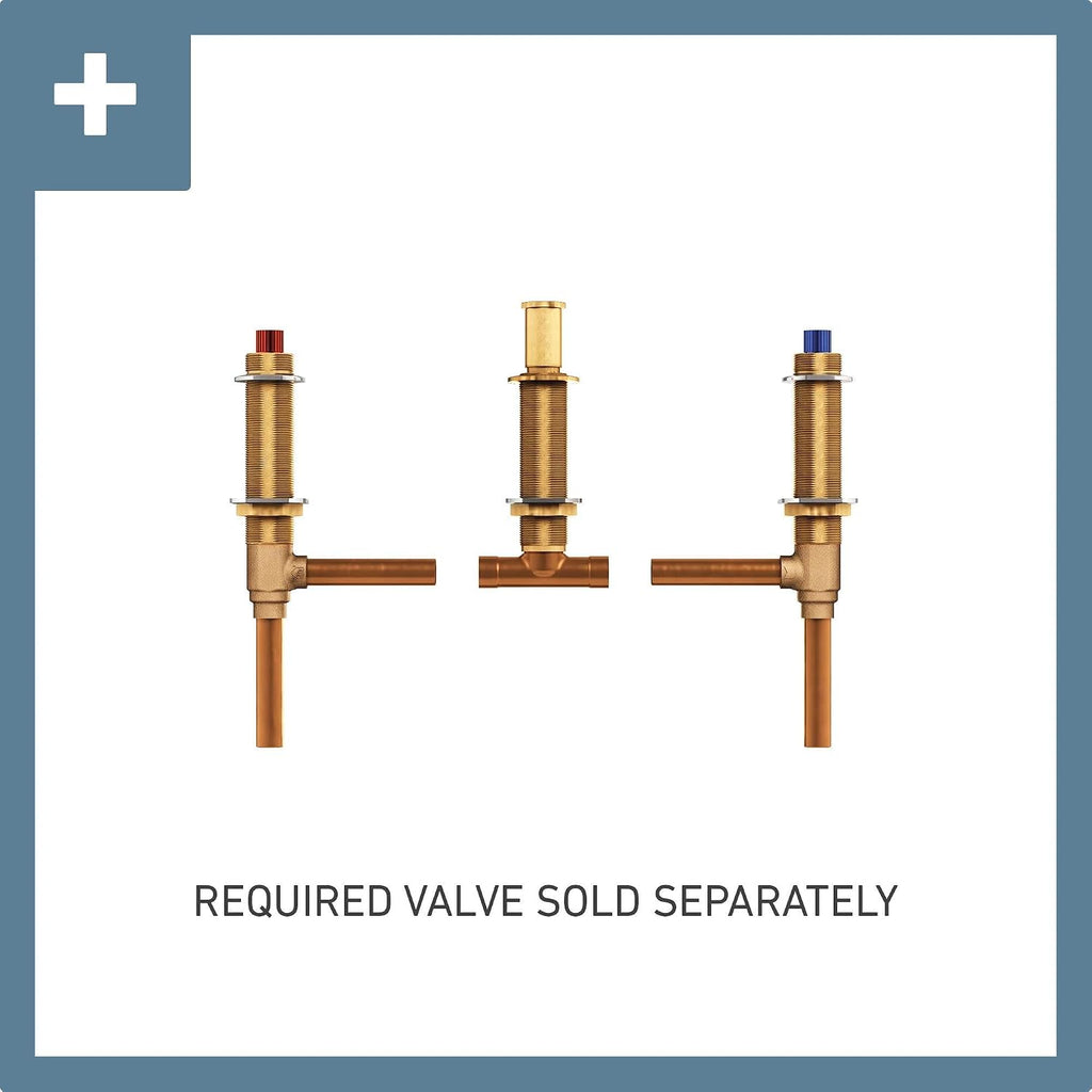 Moen Brantford Oil Rubbed Bronze 2-Handle Deck Mount Roman Tub Faucet Trim Kit, Valve Required, T933ORB