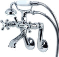 Kingston Brass KS269C Vintage Wall Mount Clawfoot Tub Filler with Hand Shower, Chrome, 9.13 x 7.5 x 6