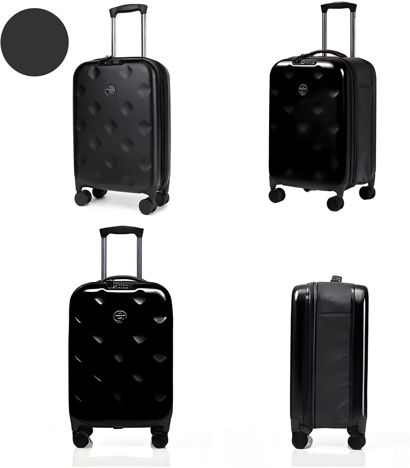 Carry On Luggage Expandable Foldable Lightweight Suitcase With 360 Silent Spinner Wheels Secure Lock Black Travel Bag Save Space S