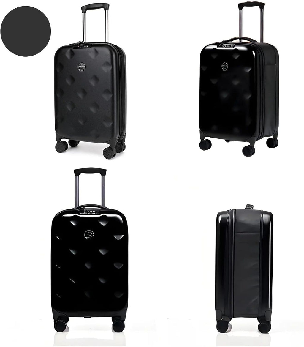 Carry On Luggage Expandable Foldable Lightweight Suitcase With 360 Silent Spinner Wheels Secure Lock Black Travel Bag Save Space M