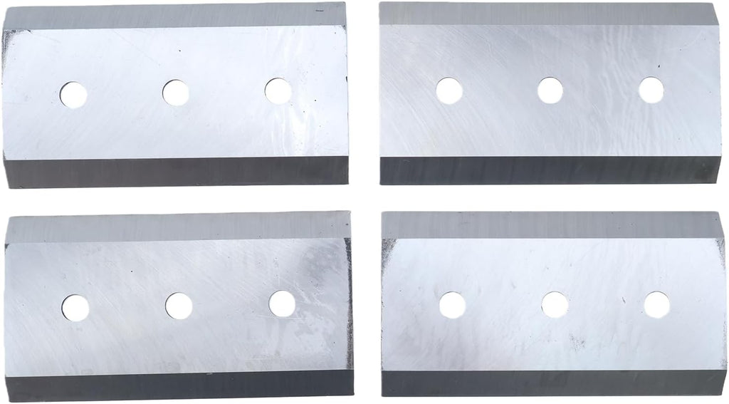 4PCS 7-1/4' x 4' x 3/8' Brush Chipper Blade Knives with 1/2'' Bolt Holes 900-9900-02 19071640 Compatible with Bandit 100 150 200 250 Mighty Morbark Eager Beever 100 200 290 Wood Chippers