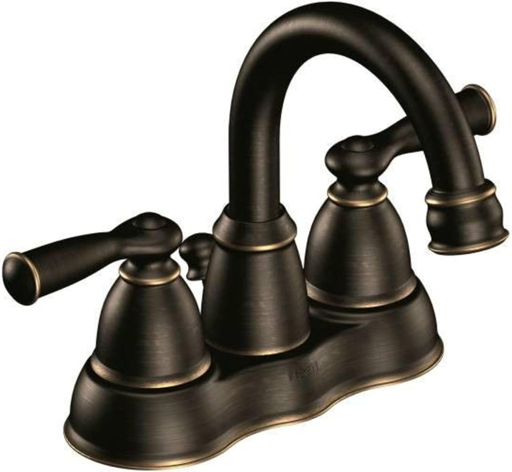Moen WS84913BRB Two-Handle High Arc Bathroom Faucet, Mediterranean Bronze