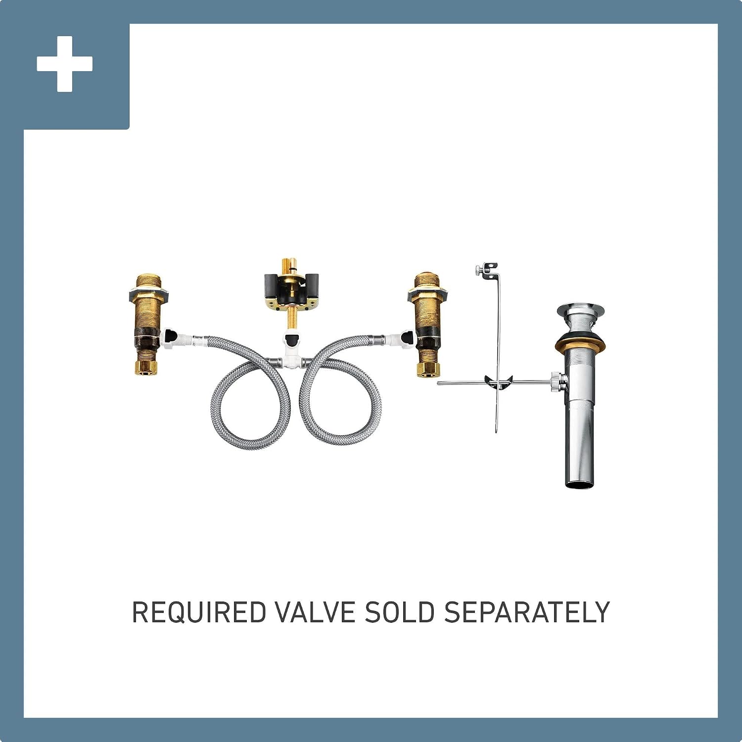 Moen TS42114BN Weymouth Two-Handle Widespread Cross Handle Bathroom Faucet Trim Kit, Valve Required, Brushed Nickel