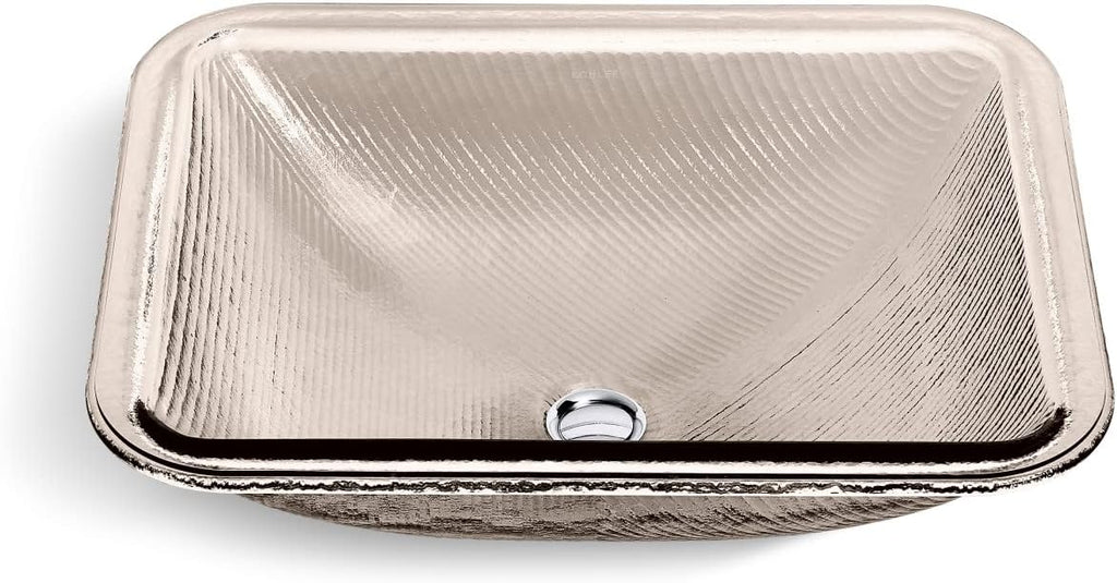 KOHLER K-28823-TG3 ARTIST EDITIONS Yepsen Collection Glass Undermount Bathroom Sink 17'' x 13''Rectangle Basin Trans Doe