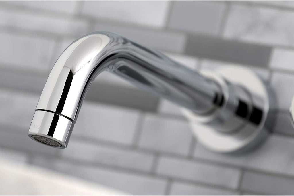 Kingston Brass KS8111DL Single-Handle Wall Mount Bathroom Faucet, Polished Chrome,8' Spout Reach