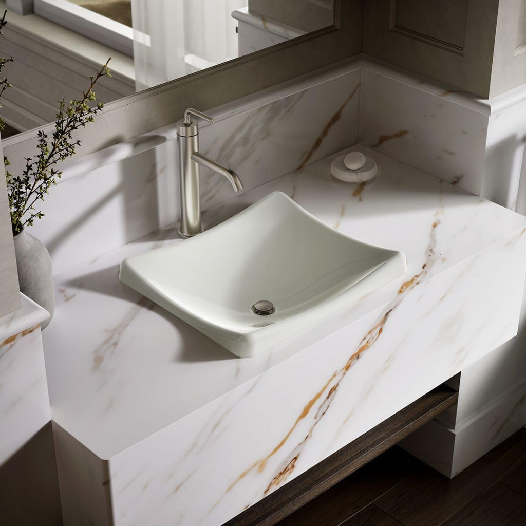 Kohler K-2833-NY DemiLav Rectangular AboveCounter Single Bowl Bathroom Sink Dune