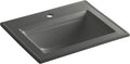 Kohler 2337-1-58 Memoirs® Stately 22-3/4' rectangular drop-in bathroom sink, Thunder Grey
